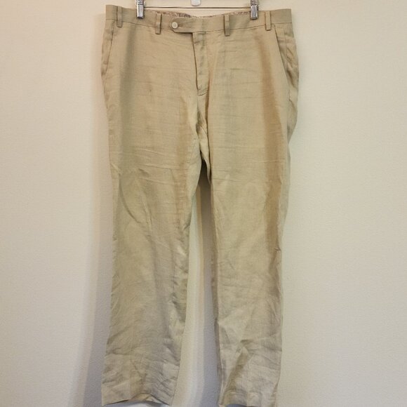 Lauren Ralph Lauren Black Label Linen Pant Women 36Wx29L Classic Tropical - Picture 1 of 12